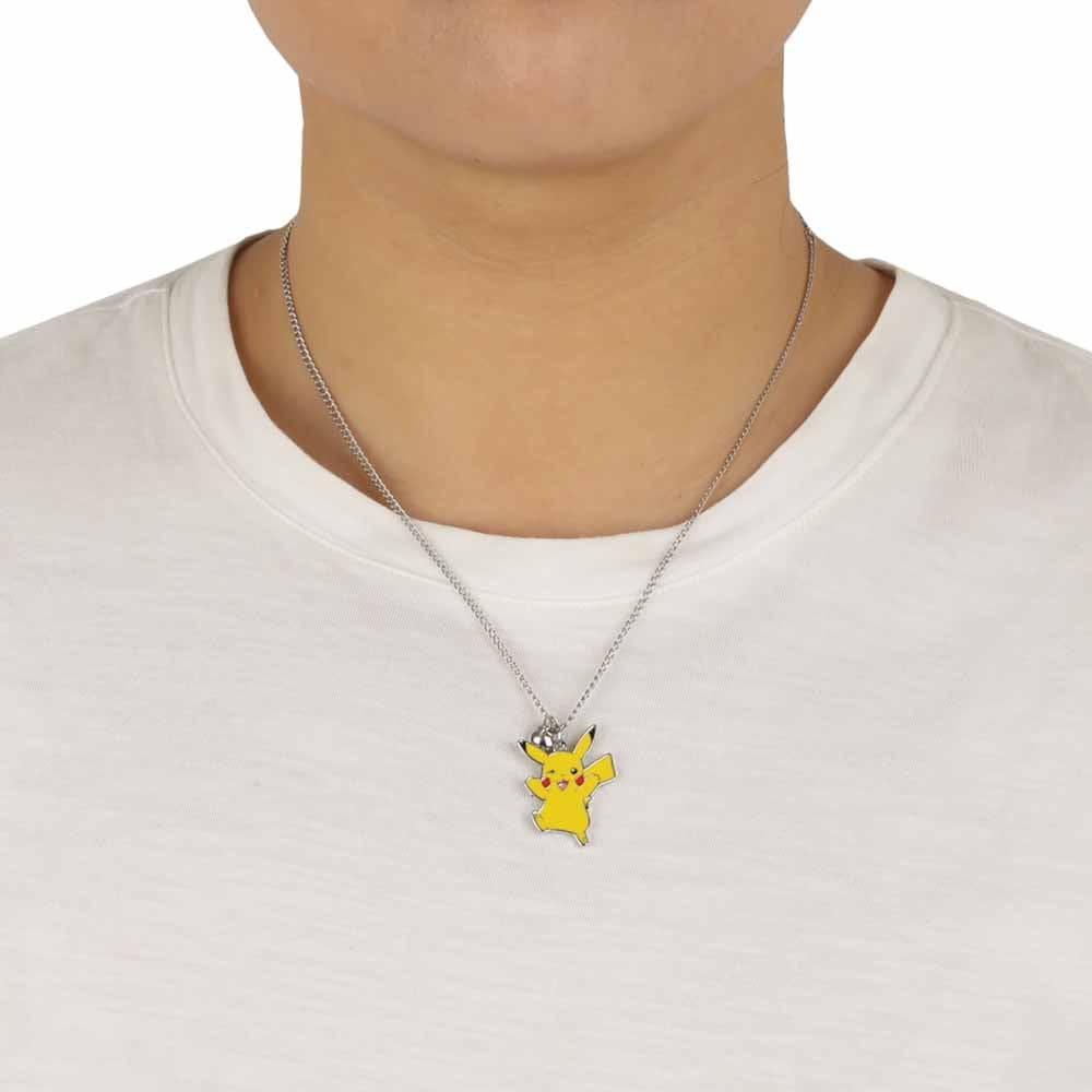 Pokemon Pikachu & Eevee Magnetic Pokeball Charm Necklace -