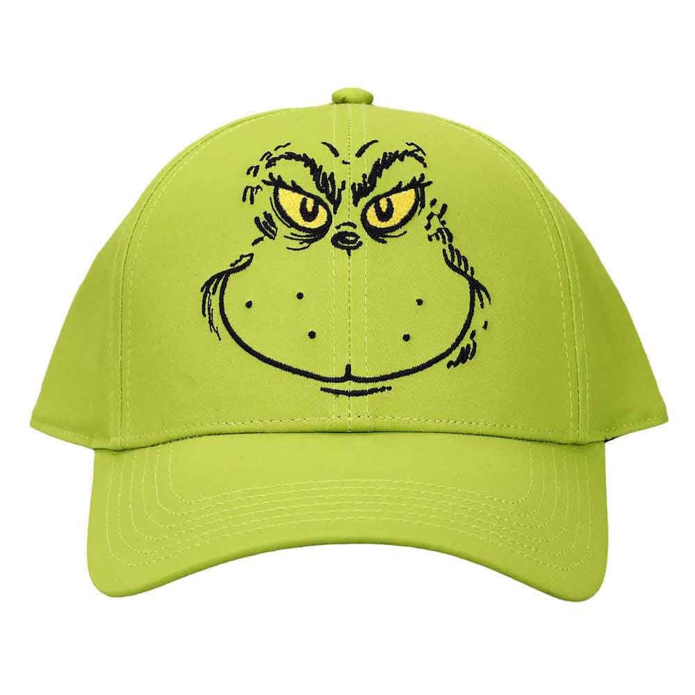 Dr. Seuss The Grinch Embroidered Pre-Curved Bill Snapback - 