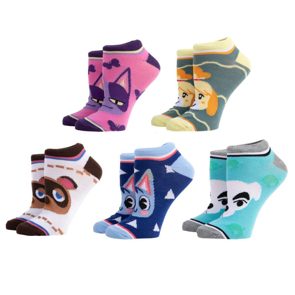 Animal Crossing 5 Pair Ankle Socks - Socks