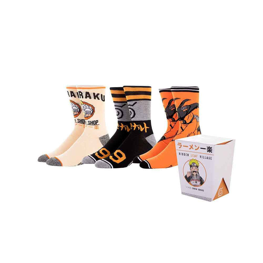 Naruto Ichiraku Ramen Crew Socks Box Set (Pack of 3) - Socks