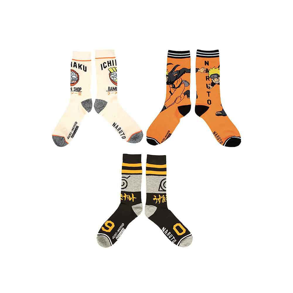 Naruto Ichiraku Ramen Crew Socks Box Set (Pack of 3) - Socks