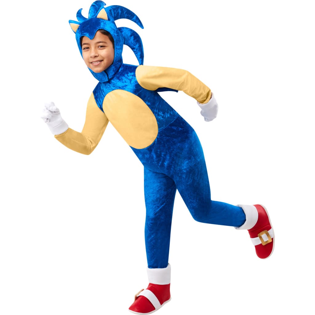 Kids Deluxe Sonic Costume - Kids Unisex Costume - License 