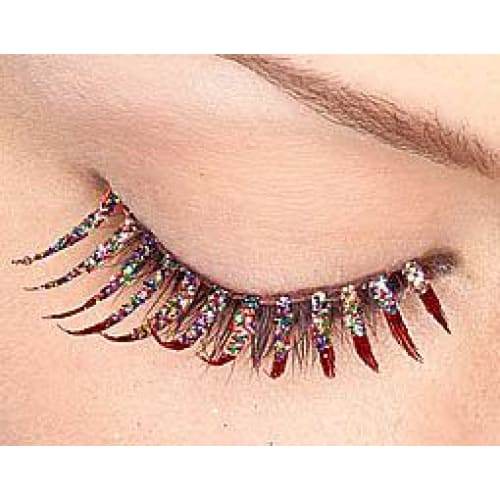 Red Glitter Eyelashes