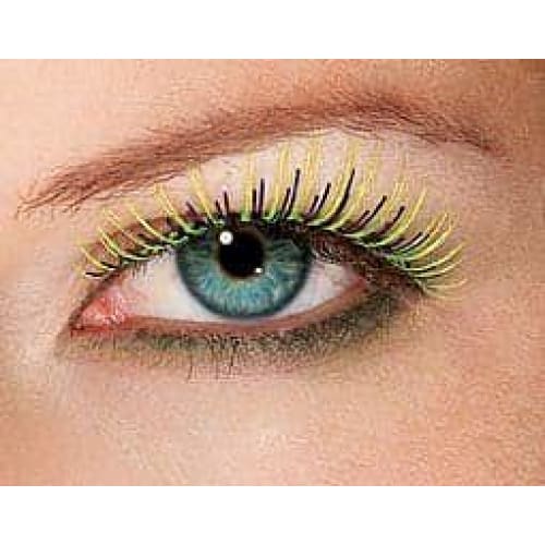 Women's Green/Purple Glow Tinsel Eyelashes