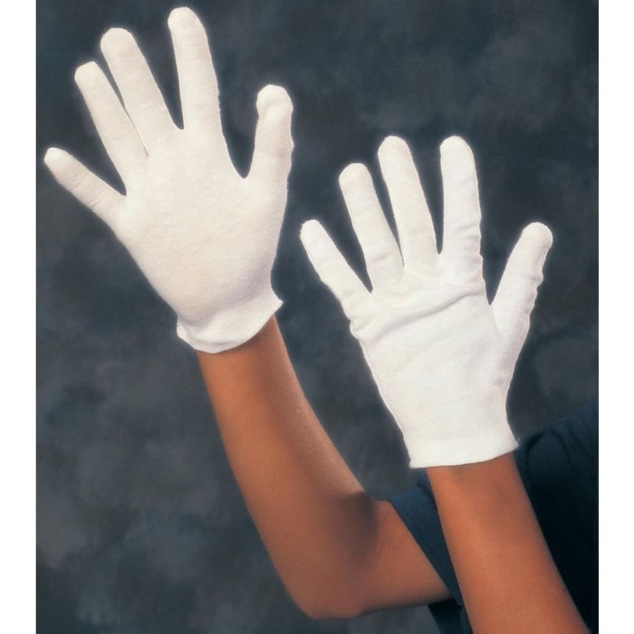 Kids White Cotton Gloves