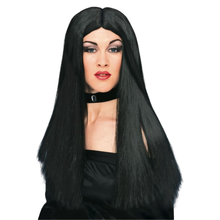 24" Black Witch Wig