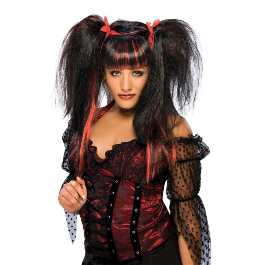 Black/Red Lilith Fairy Wig